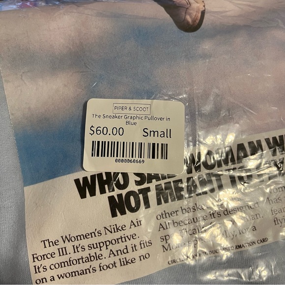 The Sneaker Graphic Pullover in Blue - Picture 10 of 12